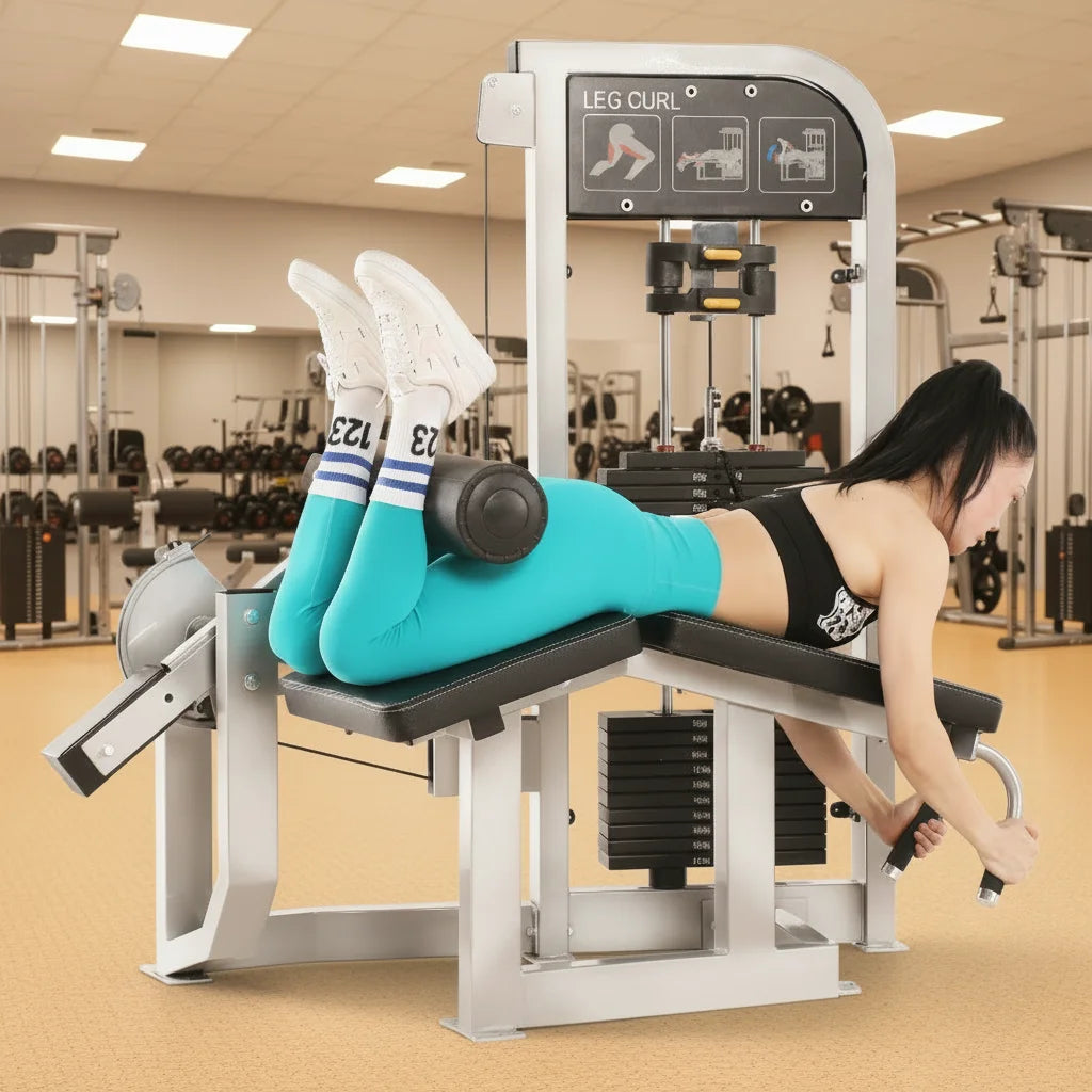 Commercial Prone Leg Curl Machine Cheernin Pin Loaded Hamstring Station Ready to Ship Gym Equipment