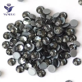 YANRUO Black Diamond Wholesale Strass Crystal Hotfix Rhinestones for Rhythmic Gymnastics Leotard