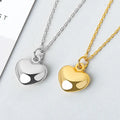Popular 925 Sterling Silver Gold Plating Polished Heart Pendant Necklace for Women Wholesale