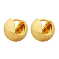 China Wholesale Custom Unique Smooth Surface copper Gold Color Small C Shape Earrings for  Women