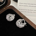 Hollow Round Ball 925 Sterling Silver Clip Earrings for Women Party Gifts Hot Sale Jewelry