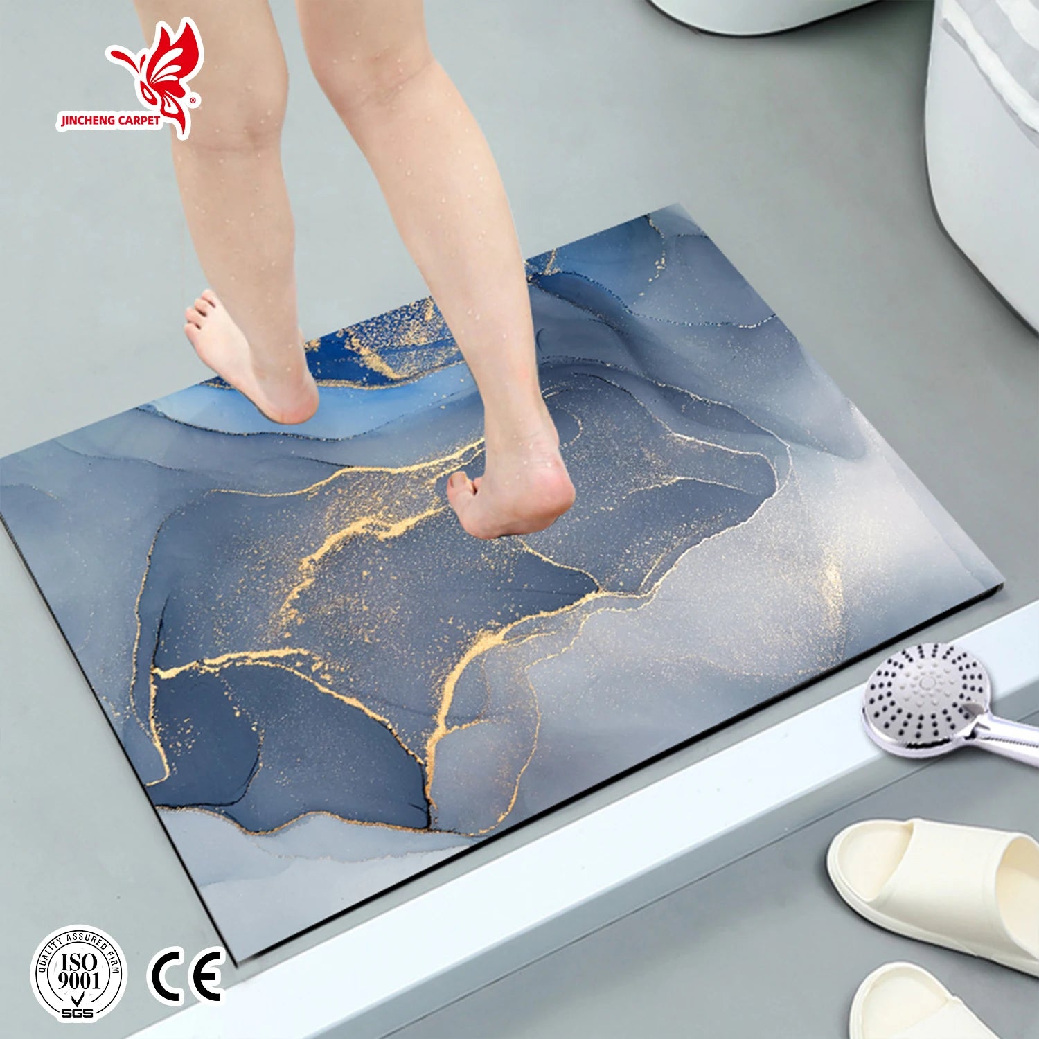 Quick Dry Custom Super Quick Dry Absorbent Luxury Non Slip Bath Diatomite Bathroom Mat Floor Bathroom Carpet Bath Mats