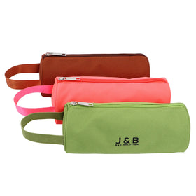 Light Green Waterproof 600D Toiletry Wash Zipper Pouch Bag Airline Amenity Bag Kit Pencil Stationary Pouch Case With Handler