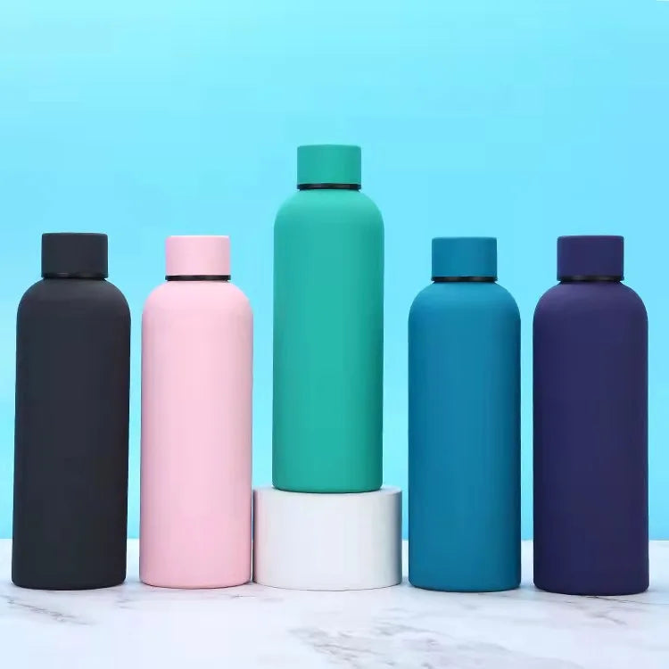 Customized Wholesale 500ml Double Wall Vacuum Stainless Steel Water Bottle Tumbler Outdoor Sports with Gift Package