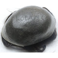 Lot Arts Men's Toupee Full Poly All Color Skin PU Remy Hair Replacement System for Men Hand Knotted Piece