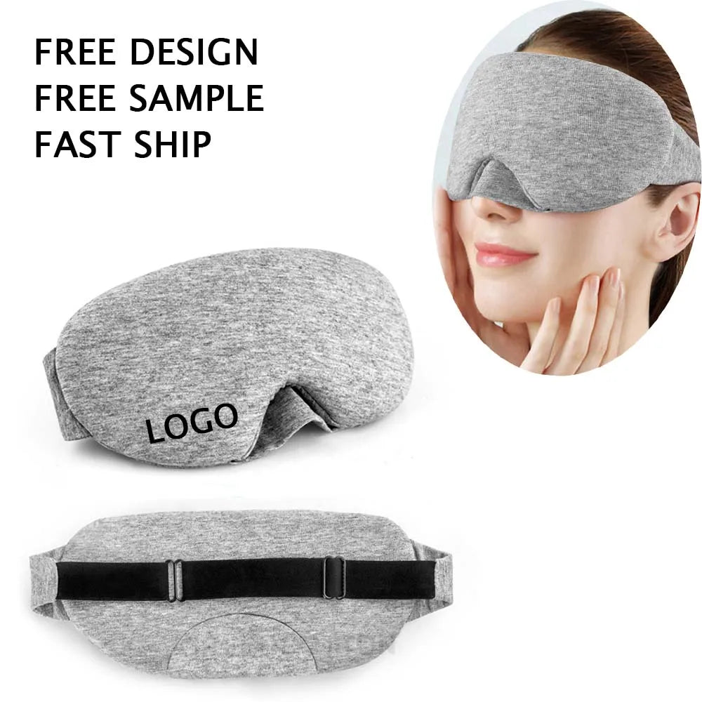 Custom Logo Cotton Eye Mask Light-blocking Sleep Mask Soft and Comfortable Eye Mask Birthday Gift