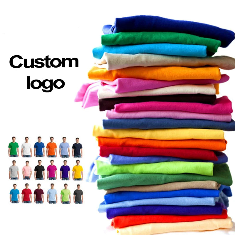 Custom t Shirt Printing Blank T-shirt With logo for Men Your Own Brand Heat Transfer Customize Tee Shirts With Tag Custom Shirts