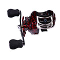 18+1BB High-Speed Left-Handed Baitcasting Fishing Reel Waterproof Metal Spool with Magnetic Brake System for River Lake Fishing