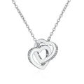 Gold Plated Heart Shape Eternal Fashion Jewelry Pendant Necklace 925 Sterling Silver Moissanite Diamond Necklace Gifts for Women