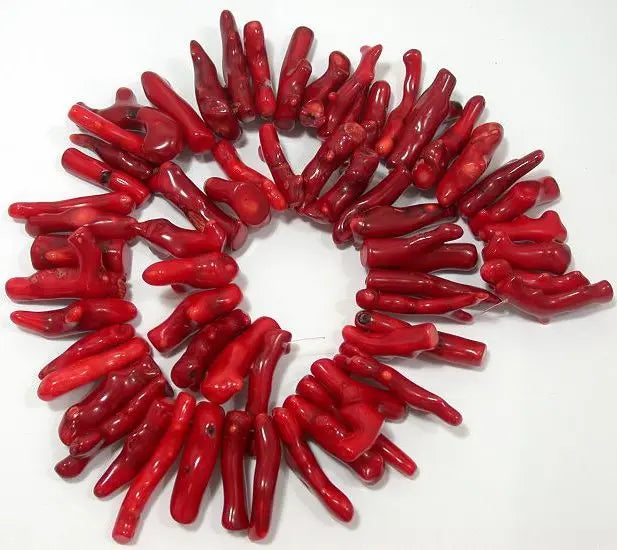 CB8020 Red Coral Stick Branch Beads