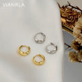 VIANRLA 18k Gold Plated Hoop Earrings 925 Sterling Silver Chunky Twisted Earrings Hoops for Women