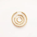 LOZRUNVE 925 Sterling Silver Gold Vintage Simple Hammered Large Hoop Earring Jewelry