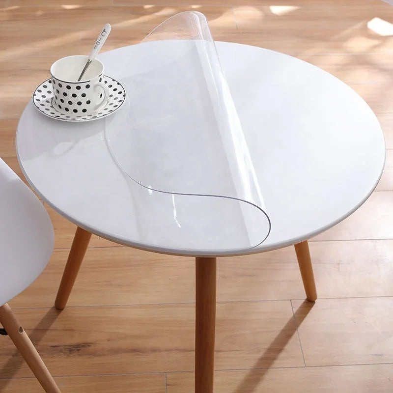 1.5mm Thick Plastic Tablecloth Clear Plastic Pvc Table Cover Sheet in Roll