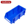 LEADLOONG Q6 520*250*190MM Red Color Tilt Stack Injection Molded Folding Storage Bin Superimposed Sundries Bins Eco-friendly PP