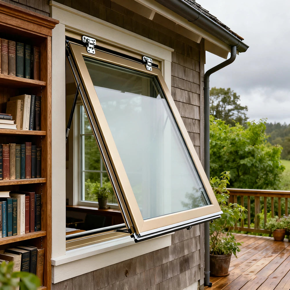 Wholesale Price Excellent Airtight Windproof UV Resistant Aluminum Glass Awning Windows for Houses