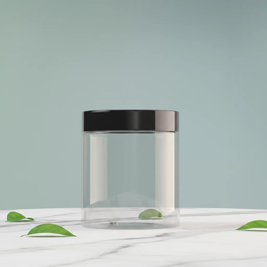 BORUI Food Grade Durable Plastic Transparent Storage Jars 100ml to 1000ml for Cake Sugar Snack Storage
