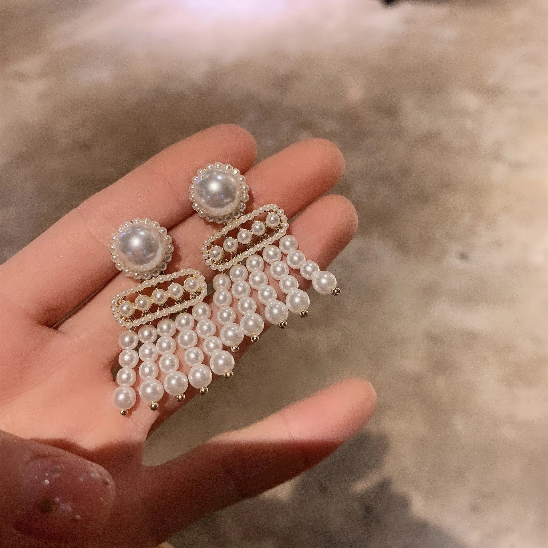 Elegant Celebrity Metal Korean Pearl Earrings For Woman Fashion Jewelry 2021 New Luxury Wedding Party Girl's Earrings