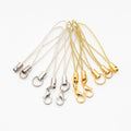 PA057-066 Gold /Silver Line Lobster Clasp Buckle Mobile Phone Cord Lanyards for Men/ Women Jewelry Findings Making Accessories