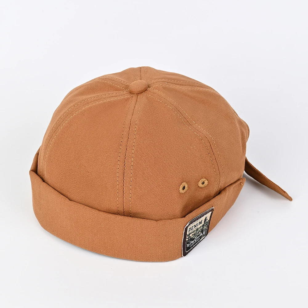 Elastic Panels Hip Hop Hat Dropship Wholesale Personality No Eaves Hip-hop Versatile Street Melon Skin Beanie Hat