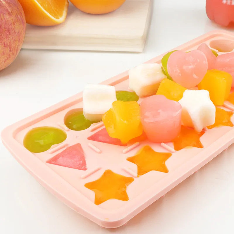Creative Star Triangle Love Shape DIY Home Chocolate Candy Mold Eco-Friendly Small Silicone Ice Tray