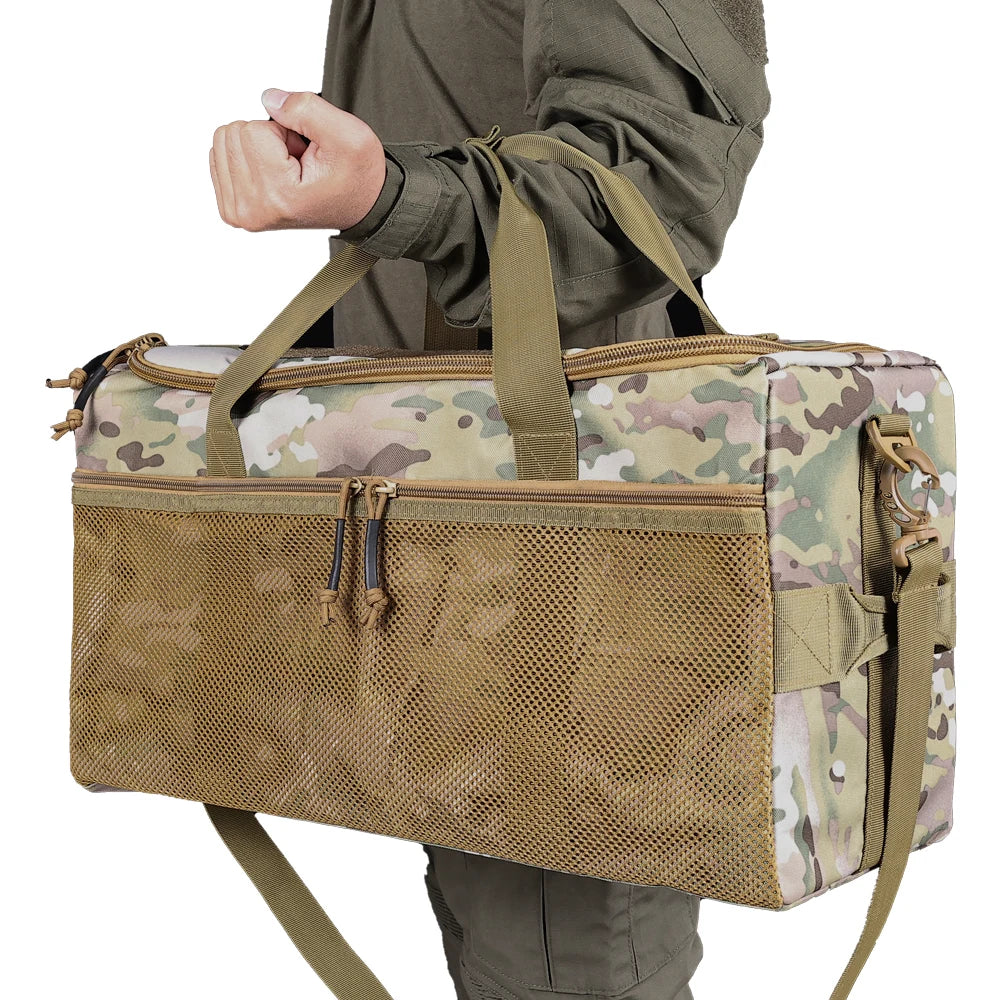 Large Capacity Foldable Camouflage Tactical Warm Handbag Sports Travelling Shoulder Sling Bag