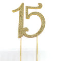 Mixed Birthday Number Cake Topper Anniversary Crystal Rhinestones Decorative Cupcake Topper for  Birthday Party Supplies