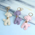 Handmade Cute Lovely Cute Souvenirs Gift PU Leather Deer Lucky Animal Giraffe Pendant Keychain Bag Accessories Charm Car Keyring