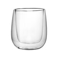 High Borosilicate Glass Cup Hand Made Round Color Double Wall Coffee Glass 415ml Transparent Modern Coffee Glass