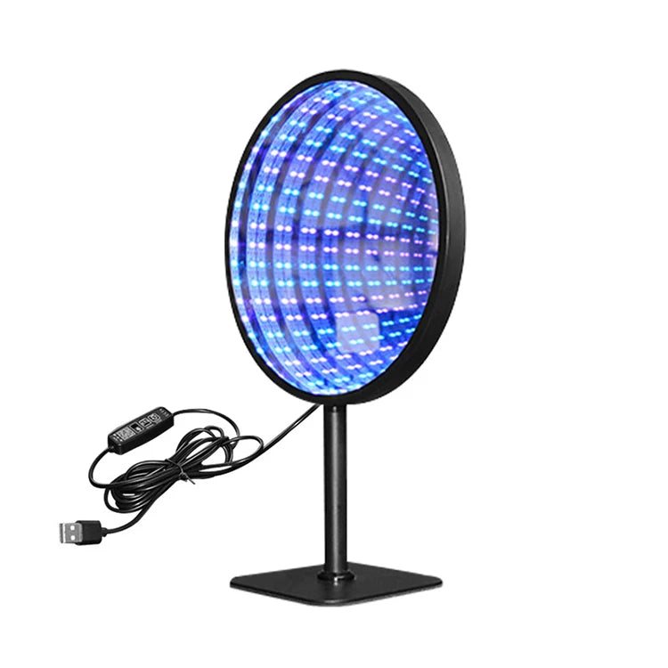 Howlighting LED RGB 3D Abyss Thousand Layer Mirror Light USB Remote for Music Sync Ambient Atmosphere Lamp Bedroom Smart Home