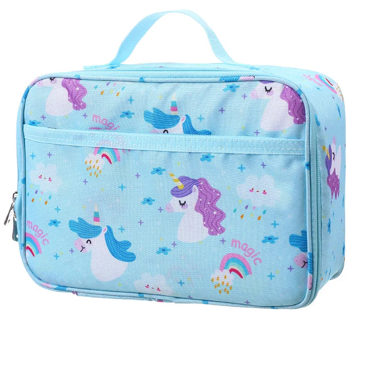 OUMENG Kids Lunch Bag Insulated Lunch Bag for Children Children Lunch Bag for Student for School Travel Camping Trip Picnic