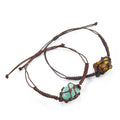 New Vintage Style Hand-woven Women's Bracelet Irregular Natural Stones Fragrance Diffusion Adjustable Wrist Strap