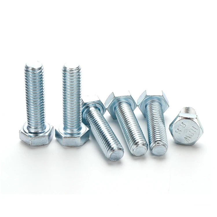 M5 M6 M8 M10 M12 M14 M16 M18 M20 DIN931 933 Grade 8.8 High Tensile Galvanized Carbon Steel Hex Head Bolts
