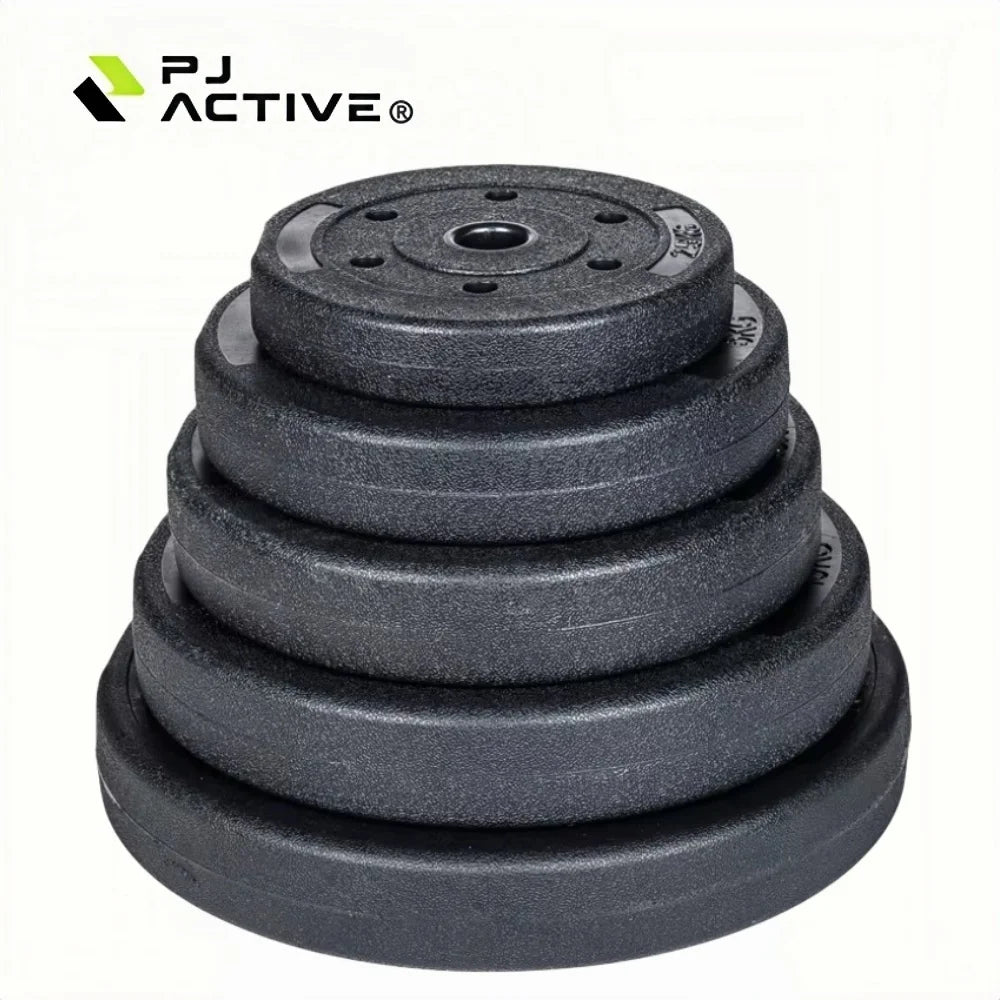 PINJIAN Steel Barbell Weight Lifting Plate Rubber Cover Gym Cement Calibrated Cast Iron Kilogram Weight Plates