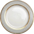 Custom logo Gold Line Nordic White Steak Salad Porcelain Plate Dinner Dishes