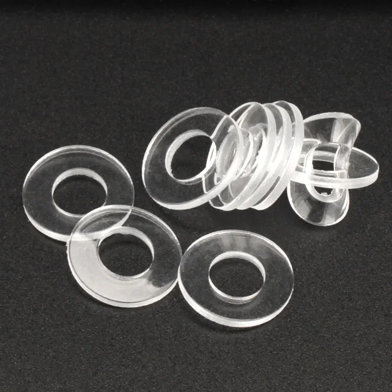 M2.5 M3 M4 M6 M8 M10 M12 PVC Washers Manufacturer Hard / Soft Flat Washer Transparent Clear Silicone Washers 30mm