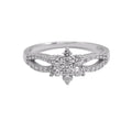 Wholesale Ready to Ship Flower Size 6 Good Price S925 Silver Beautiful Cubic Zirconia Wedding Rings for Girls