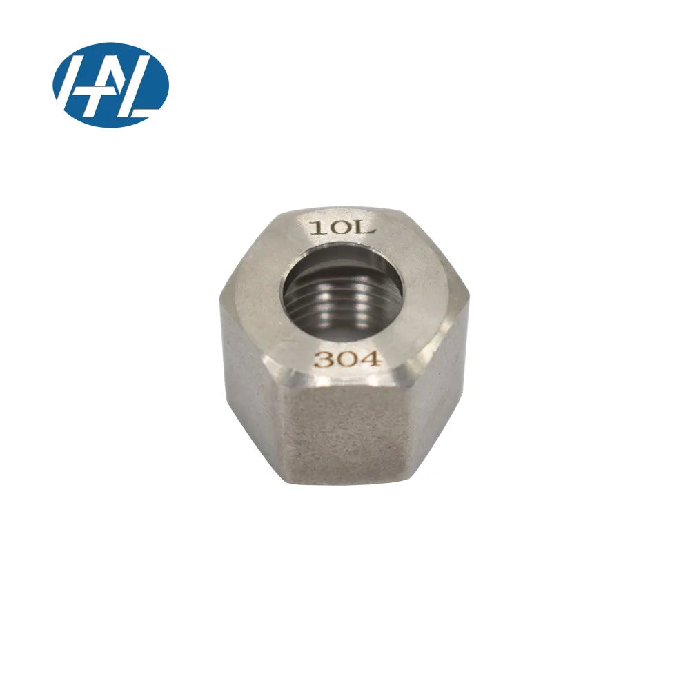 304/316 Stainless Steel Hex Head Nut Single Ferrule Fittings Galvanized Polished Finish Compression Nuts Class 8 M2-M48 Size