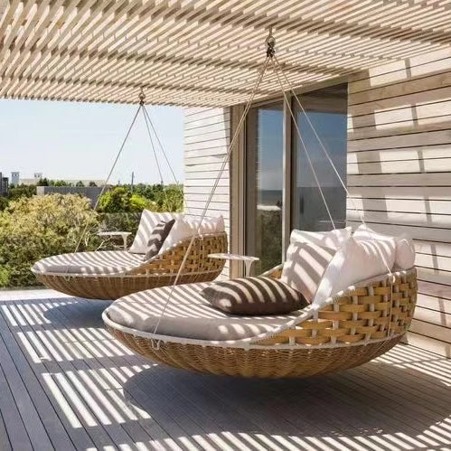 Manufacturer Price Outdoor Garden Leisure Wicker Rattan Furniture Hammocks Egg Hanging Patio Swing Chair