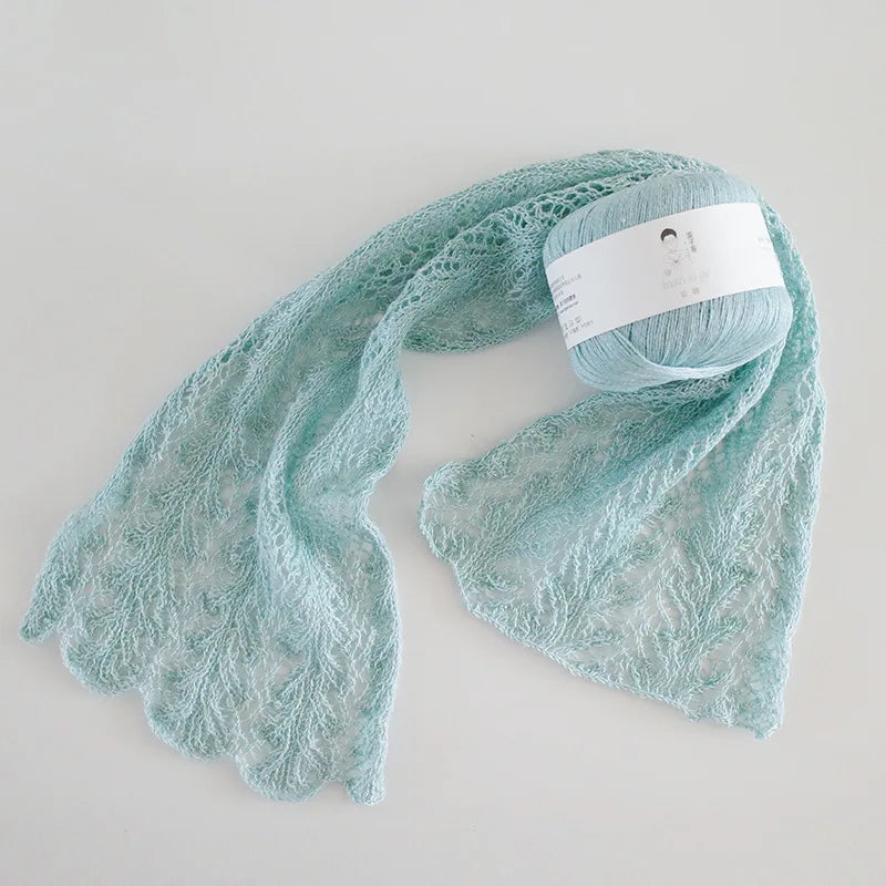 Spring Summer Thread DIY 50% Merino Wool 50% Line Thread for Hand Crochet Sweater Yarn