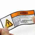 Custom Holographic Waterproof Matte PC Heat Resisting Triangle Silk Screen Printing Logo Adhesive Reusable Eco-Friendly Label