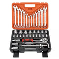 Bicycle Repair Tool Kit 38 Pcs Chrome Vanadium Steel Multifunction Ratchet Wrench Socket Tool Set Box