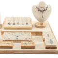 White Jewelry Display Stand Retail Rack Organizer Countertop Professional Earring t Shape Bracelet and Necklaces