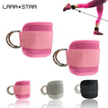 GJZ6073 Custom Logo Neoprene Soft Ankle Straps Cable Attachment Machines for Gym Workout Fitness Safety