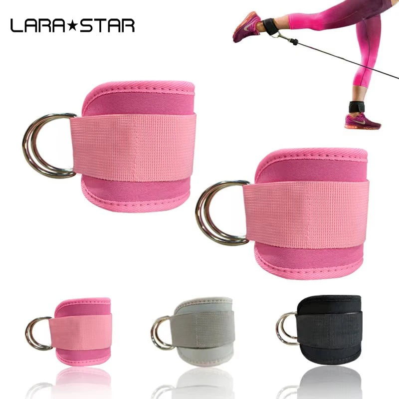 GJZ6073 Custom Logo Neoprene Soft Ankle Straps Cable Attachment Machines for Gym Workout Fitness Safety