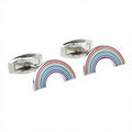 Wholesale Colorful Rainbow Elegant Cufflinks Custom Mens Suit Shirt Fashion Accessory Wedding Tuxedo Trendy Jewelry Gift Set