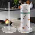 Acrylic Multifunction Toilet Paper Towel Holder Detachable Paper Stand for Countertop