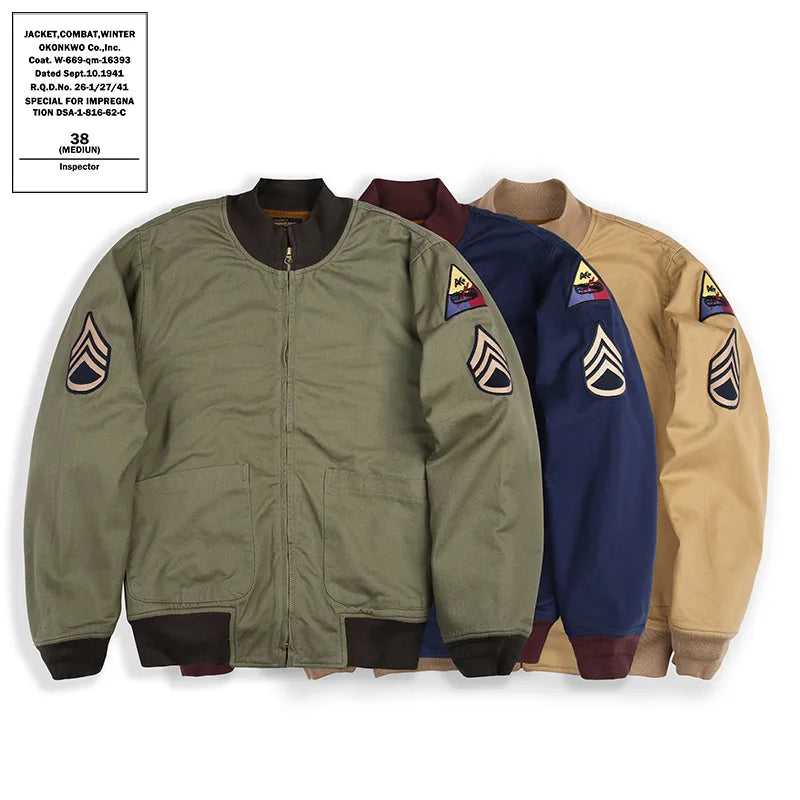 High Quality Men's Winter Jacket New Vintage Style with Embroidery Coat and Patchwork Design Casual Sense of Design