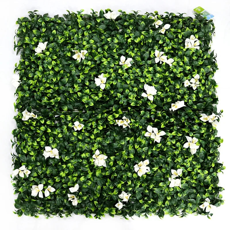 Decorative Plastic Tropical Style Faux Green Wall Panel Simulation Grass Greenery Hanging Leaf Wall Covering Artificial Plants