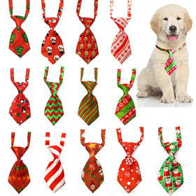 Wholesale Luxury Adjustable Pet Ties Dog Collar Neck Tie Dog Cat Neckties Christmas Bow Ties