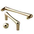Modern Style Solid PVD Gold Cabinet Pull Handle Vintage Flush Pull Kitchen Cupboard Knobs Wholesale for Drawers and Cabinets